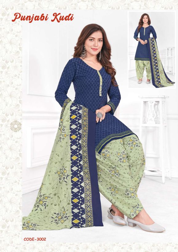 Madhav Punjabi Kudi 3 Ready Made Regular Wear Cotton Printed Ready Made Dress Collection